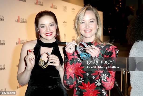 Shelley Regner and Kelley Jakie arrive at Chaz Dean Winter Party 2017 benefiting Love is Louder on December 9, 2017 in Los Angeles, California.