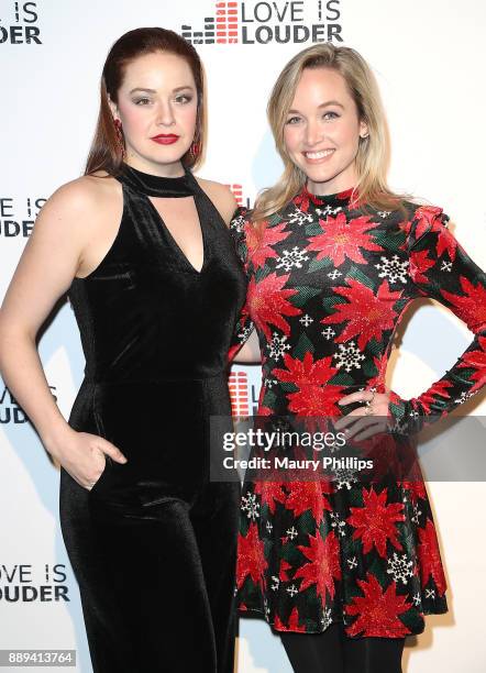 Shelley Regner and Kelley Jakie arrive at Chaz Dean Winter Party 2017 benefiting Love is Louder on December 9, 2017 in Los Angeles, California.