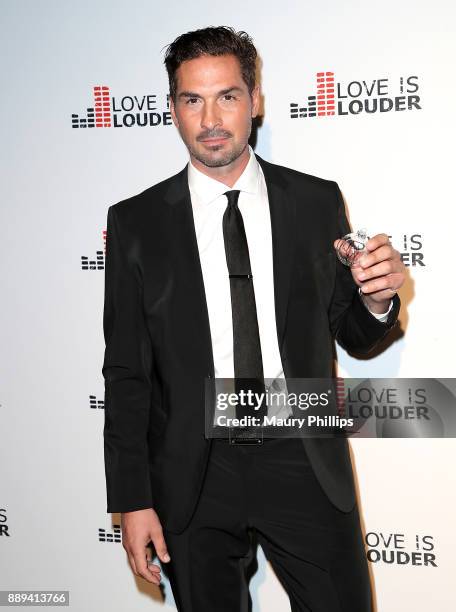 Sheldon Suray arrives ar Chaz Dean Winter Party 2017 benefiting Love is Louder on December 9, 2017 in Los Angeles, California.