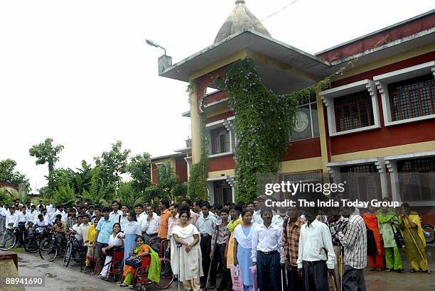 Students of Jagadguru Rambhadracharya Handicapped University in Chitrakoot, Uttar Pradesh, India