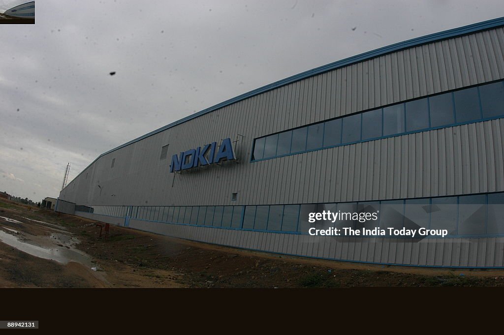 Aerial View of Nokia Plant at Sriperumbudur in Tamil Nadu, India ( Nokia Factory, Building, Industry, Store )