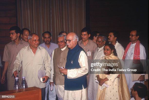 Mayawati, Kanshi Ram, Lal Krishna Advani, AB Vajpayee