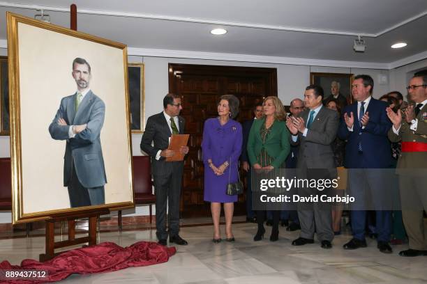 Castro Miguel AngelElena Cano,Queen Sofia, Antonio Sanz,Juan Espadas, Gomez de Salazar, Antonio Ramirez And Antonia Gomez Queen Sofia Attends 'Juan...