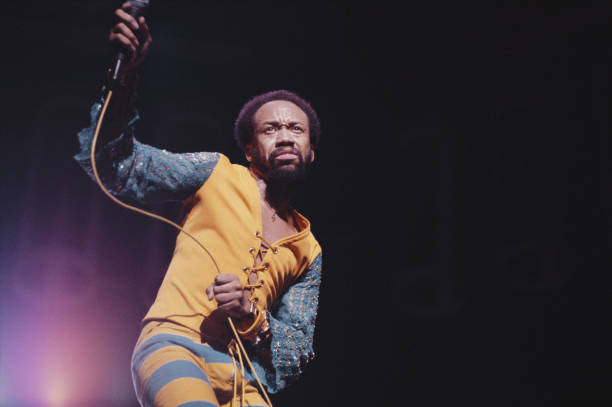 American singer-songwriter and musician Maurice White of American multi-genre band Earth, Wind & Fire performing, US, 3rd February 1978.
