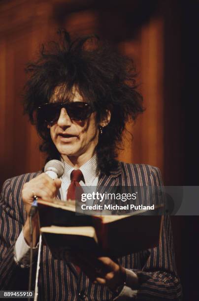 British performance poet John Cooper Clarke, 7th July 1996.