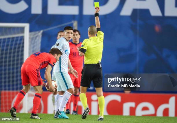 Europa League Group L Round 6 football match: Real Sociedad - Zenit 1 - 3. Real Sociedad's Asier Illarramendi Andoneg and Zenit St Petersburg's...