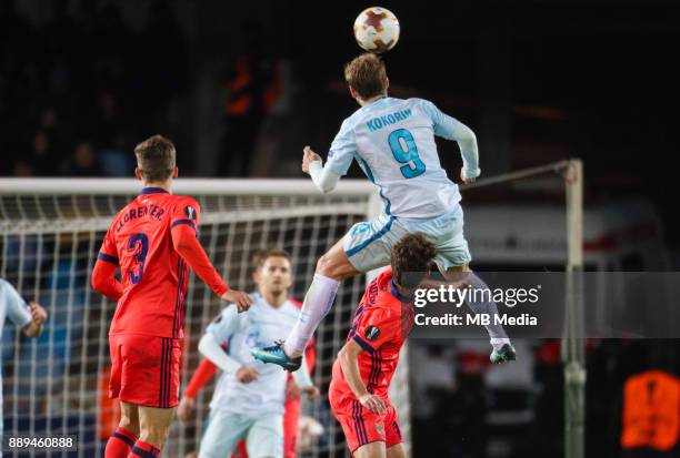 Europa League Group L Round 6 football match: Real Sociedad - Zenit 1 - 3. Real Sociedad's Diego Javier Llorente Rios and Zenit St Petersburg's...