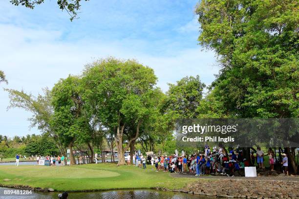 Peter Fowler of Australia in action during the final round of the MCB Tour Championship played over the Legend Course at Constance Belle Mare Plage...