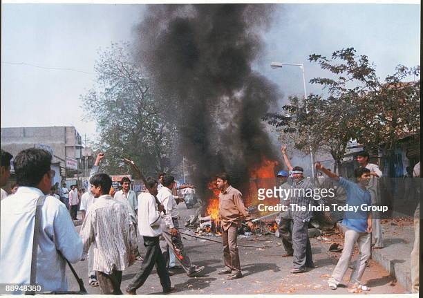 Mobs ran amok in Godhra, Gujarat, India