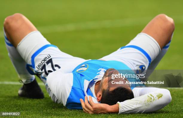 Marco Boriello of Spal reacts during the Serie A match between Spal and Hellas Verona FC at Stadio Paolo Mazza on December 10, 2017 in Ferrara, Italy.