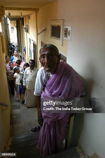Thayamma, 110 years old lady. She lives alone and does everything for herself in Coimbatore, Tamil Nadu, India