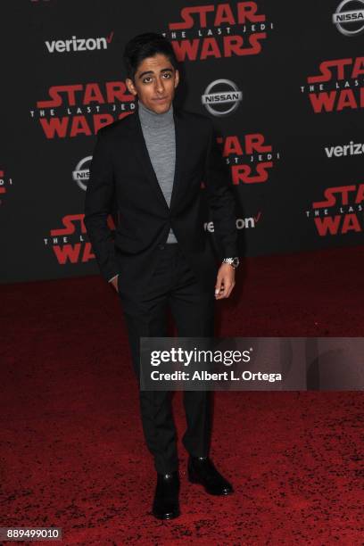 Actress Karan Brar arrives for the Premiere Of Disney Pictures And Lucasfilm's "Star Wars: The Last Jedi" held at The Shrine Auditorium on December...