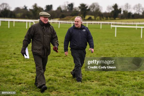 Ireland - 10 December 2017; Paddy Graffin and Pat Keating walk to the starting line of the Buy Your 2018 Annual Membership Rated Novice Hurdle at...