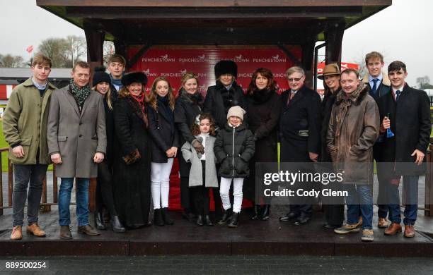 Ireland - 10 December 2017; Members of the Durkan family join trainer Jessica Harrington, centre, after her win in the John Durkan Memorial...