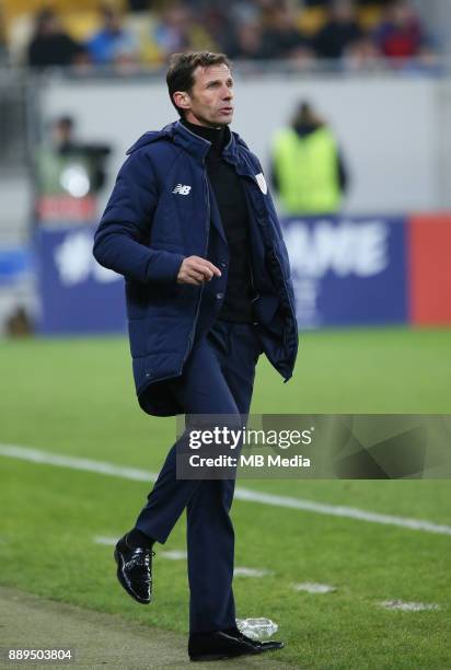 Coach José Ángel Ziganda of Athletic Bilbao. UEFA Europa League Group J match between Zorya Luhansk and Athletic Bilbao at Arena Lviv in Lviv,...