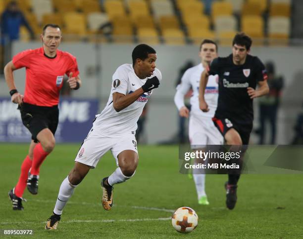 Iury of Zorya Luhansk. UEFA Europa League Group J match between Zorya Luhansk and Athletic Bilbao at Arena Lviv in Lviv, Ukraine. December 07, 2017