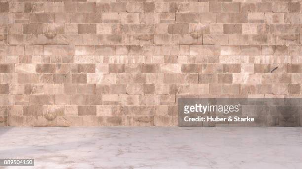 empty room - sandstone wall stockfoto's en -beelden