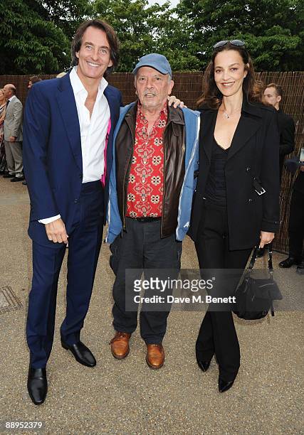 Tim Jeffries with David Bailey and wife Catherine attend the Serpentine Gallery Summer Party, at The Serpentine Gallery on July 9, 2009 in London,...