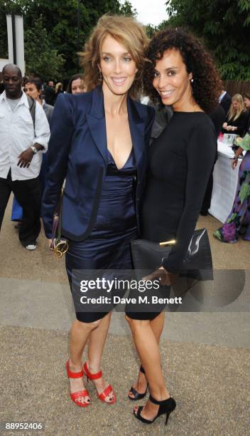 Sarah Woodhead and Jeanette Calliva attend the Serpentine Gallery Summer Party, at The Serpentine Gallery on July 9, 2009 in London, England.