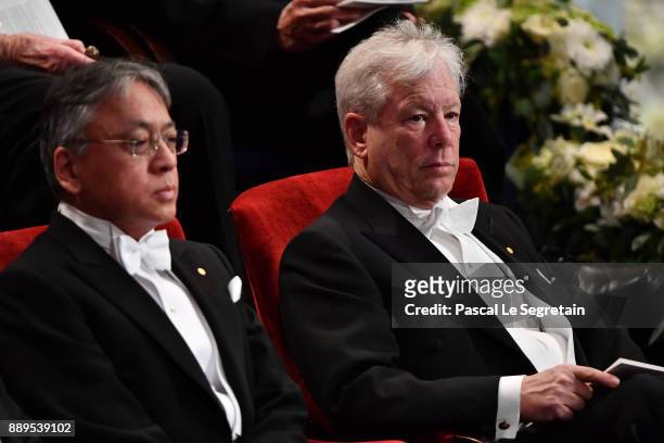 Kazuo Ishiguro, laureate of the Nobel Prize in Literature and Richard H. Thaler, laureate of the Sveriges Riksbank Prize in economic sciences in...