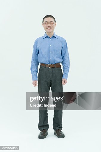 Middle Size Man Portrait Of Mid Adult Man Full Length High-Res Stock Photo - Getty Images
