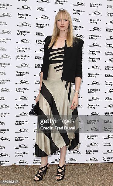 Jade Parfitt arrives at The Serpentine Gallery Summer Gallery on July 9, 2009 in London, England.