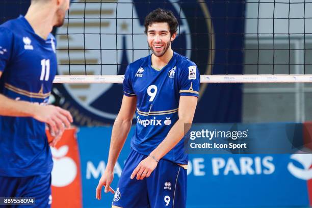 Valentin Bouleau of Paris during the Ligue A match between Paris and Montpellier on December 9, 2017 in Paris, France.