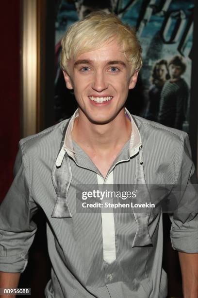 Actor Tom Felton attends the "Harry Potter and the Half-Blood Prince" premiere at Ziegfeld Theatre on July 9, 2009 in New York City.