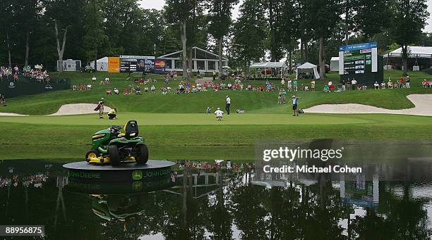 Scenic of the 18th green during the first round of the John Deere Classic at TPC Deere Run held on July 9, 2009 in Silvis, Illinois.