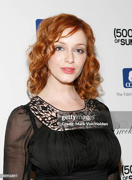 Christina Hendricks attends a screening of "500 Days Of Summer" hosted by The Cinema Society with Brooks Brothers and Cotton at the Tribeca Grand...