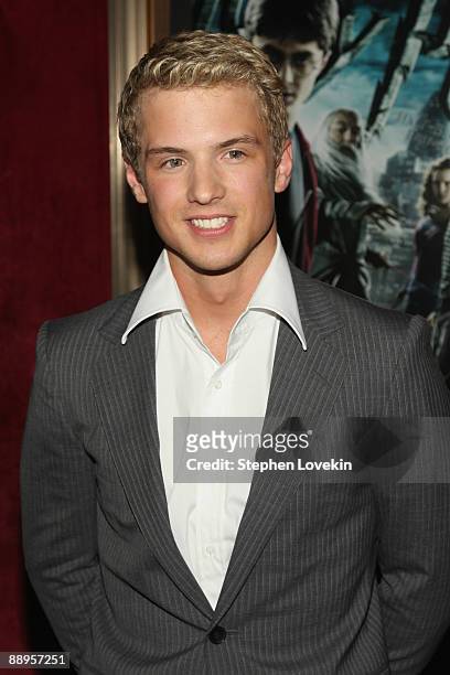 Actor Freddie Stroma attends the "Harry Potter and the Half-Blood Prince" premiere at Ziegfeld Theatre on July 9, 2009 in New York City.