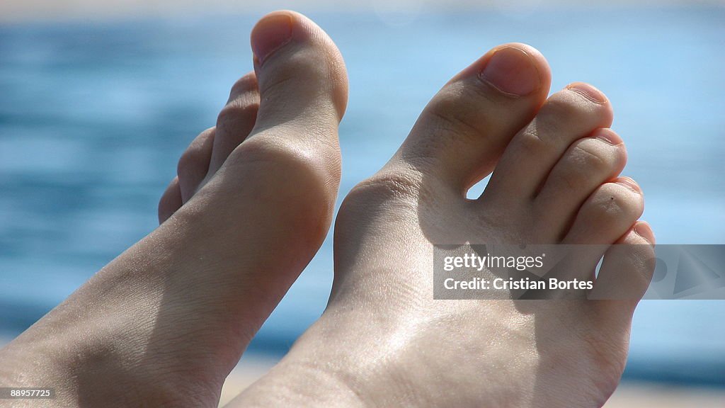 Close up of bare-feet 