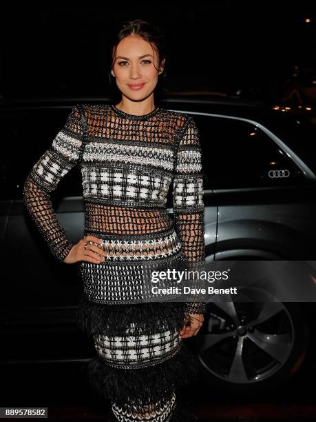 Olga Kurylenko arrives in an Audi at the British Independent Film Awards at Old Billingsgate on December 10, 2017 in London, England.