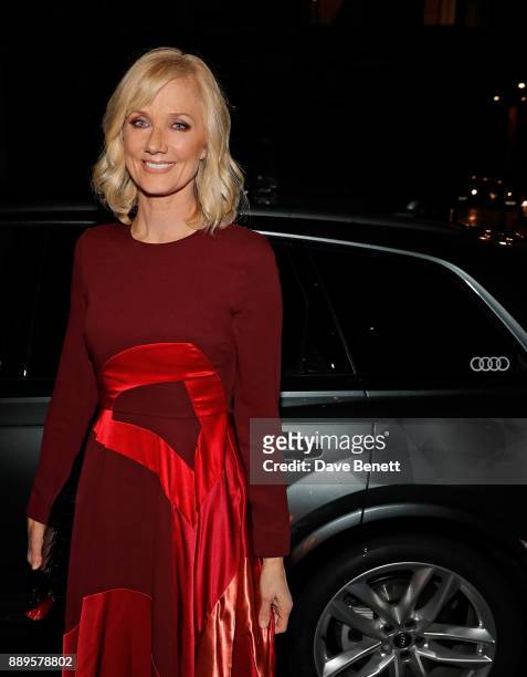 Joely Richardson arrives in an Audi at the British Independent Film Awards at Old Billingsgate on December 10, 2017 in London, England.