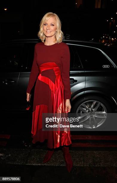 Joely Richardson arrives in an Audi at the British Independent Film Awards at Old Billingsgate on December 10, 2017 in London, England.