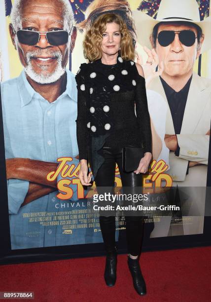 Actress Rene Russo arrives at the premiere of 'Just Getting Started' at ArcLight Hollywood on December 7, 2017 in Hollywood, California.