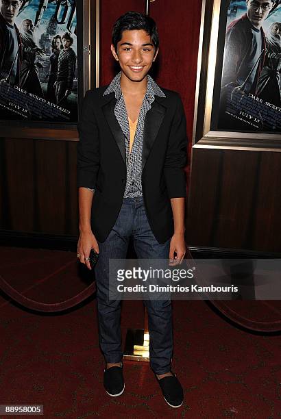 Mark Indelicato attends the "Harry Potter and the Half-Blood Prince" premiere at Ziegfeld Theatre on July 9, 2009 in New York City.
