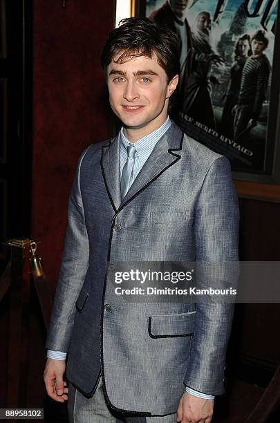 Actor Daniel Radcliffe attends the "Harry Potter and the Half-Blood Prince" premiere at Ziegfeld Theatre on July 9, 2009 in New York City.