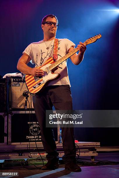 David Andrew Sitek of TV On The Radio performs on stage during day one of Optimus Alive! music festival on July 9, 2009 in Lisbon, Portugal.