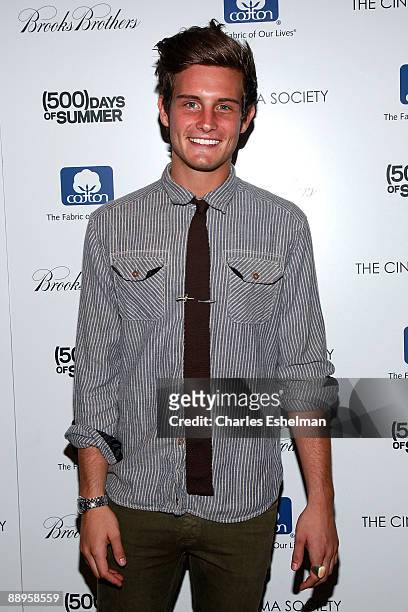 Actor Nico Tortorella attends a screening of "500 Days of Summer" hosted by the Cinema Society with Brooks Brothers & Cotton at the Tribeca Grand...