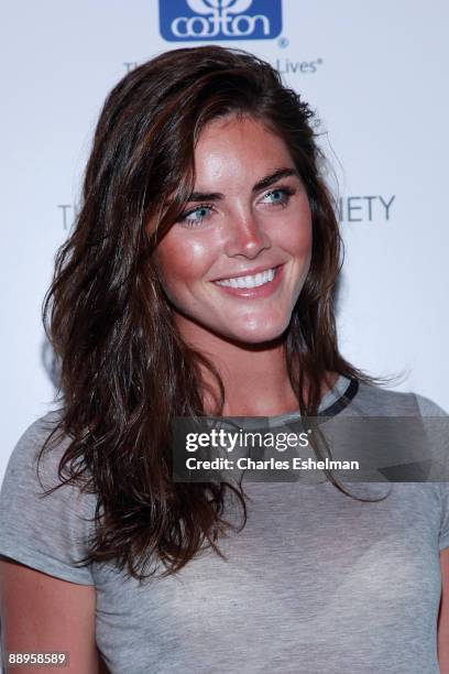 Model Hilary Rhoda attends a screening of "500 Days of Summer" hosted by the Cinema Society with Brooks Brothers & Cotton at the Tribeca Grand...
