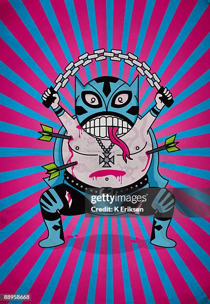 illustrations, cliparts, dessins animés et icônes de wounded luchador - catch mexicain