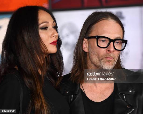 Actress Dajana Roncione and Radiohead singer Thom Yorke attend the premiere of Disney Pictures and Lucasfilm's "Star Wars: The Last Jedi" at The...