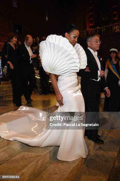 Swedish Minister for culture Alice Bah Kuhnke and Kazuo Ishiguro, laureate of the Nobel Prize in Literature attend the Nobel Prize Banquet 2017 at...