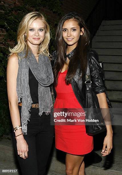 Actress Sara Paxton and actress Nina Dobrev attend an after party following a screening of "500 Days Of Summer" hosted by The Cinema Society with...