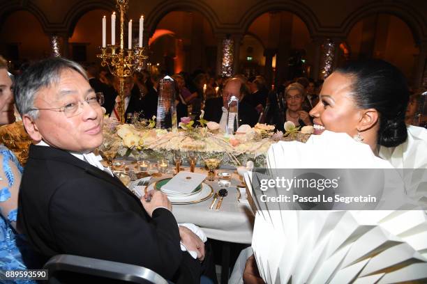 Kazuo Ishiguro, laureate of the Nobel Prize in Literature and Swedish Minister for culture Alice Bah Kuhnke attend the Nobel Prize Banquet 2017 at...