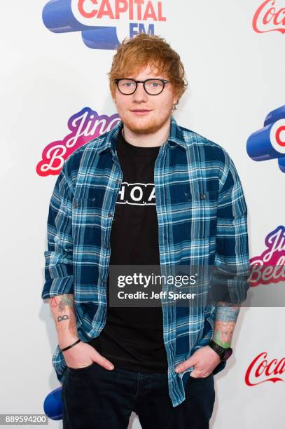 Ed Sheehan attends the Capital FM Jingle Bell Ball with Coca-Cola at The O2 Arena on December 10, 2017 in London, England.