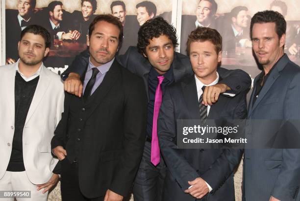 Actors Jerry Ferrara, Jeremy Piven, Adrian Grenier, Kevin Connolly and Kevin Dillon arrive on the red carpet to HBO's official premiere of...