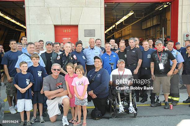 Drew Nieporent and Tony Sirico attends the 2009 Wounded Warrior Project Adaptive Sports Program at Firehouse Rescue on July 9, 2009 in New York City.