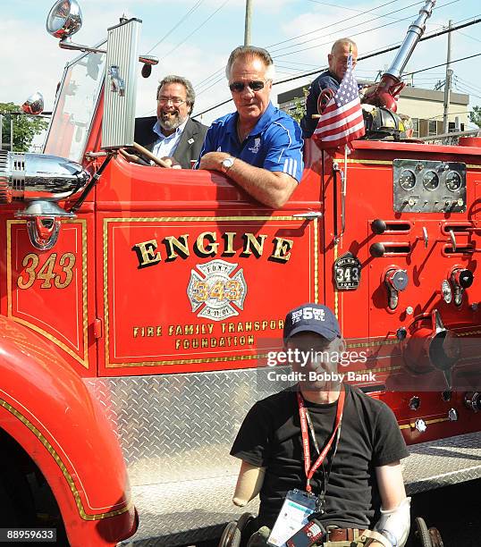 Drew Nieporent and Tony Sirico attends the 2009 Wounded Warrior Project Adaptive Sports Program at Firehouse Rescue on July 9, 2009 in New York City.